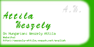 attila weszely business card